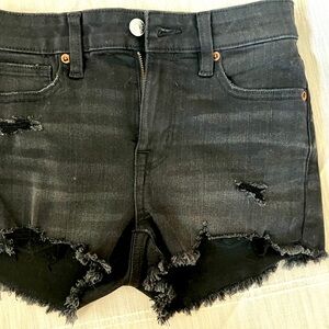 Black demin shorts